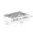 ZLINE 48 in. Legacy Gas Rangetop with 7 Burners and Porcelain Cooktop in Satin Stainless Steel with Griddle (RTS-GR-48)