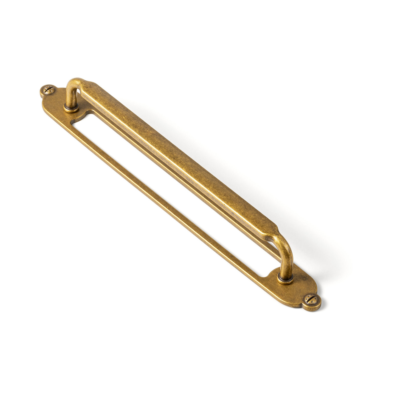 Classical Bar Pull With Hollowed-Out Backplate(G025) Multipack, 7 3/5", Antique Brass