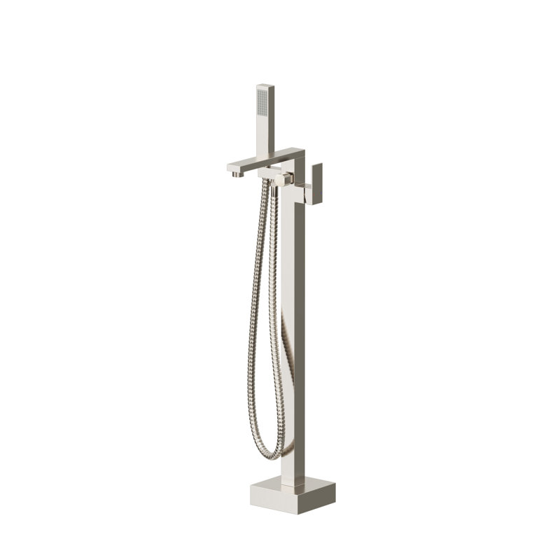 Robinet de baignoire autoportant KDK Home, Nickel brossé