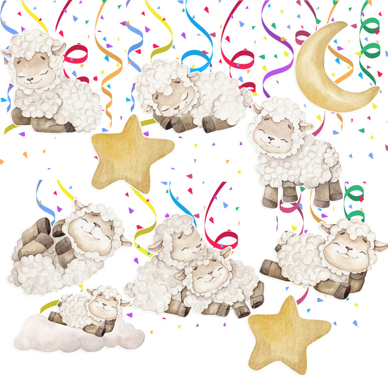 Sheep Streamers Birthday or Baby Shower Party Decorations for kids