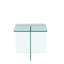 Table en verre transparent pour événement - bureau élégant, polyvalent et transparent