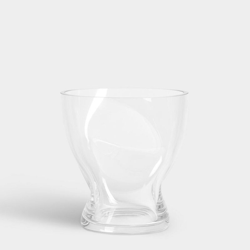 Squeeze Handmade Glass Table Vase, Clear