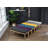 Habit Solid Wood Button Tufted Dining Bench, Grey