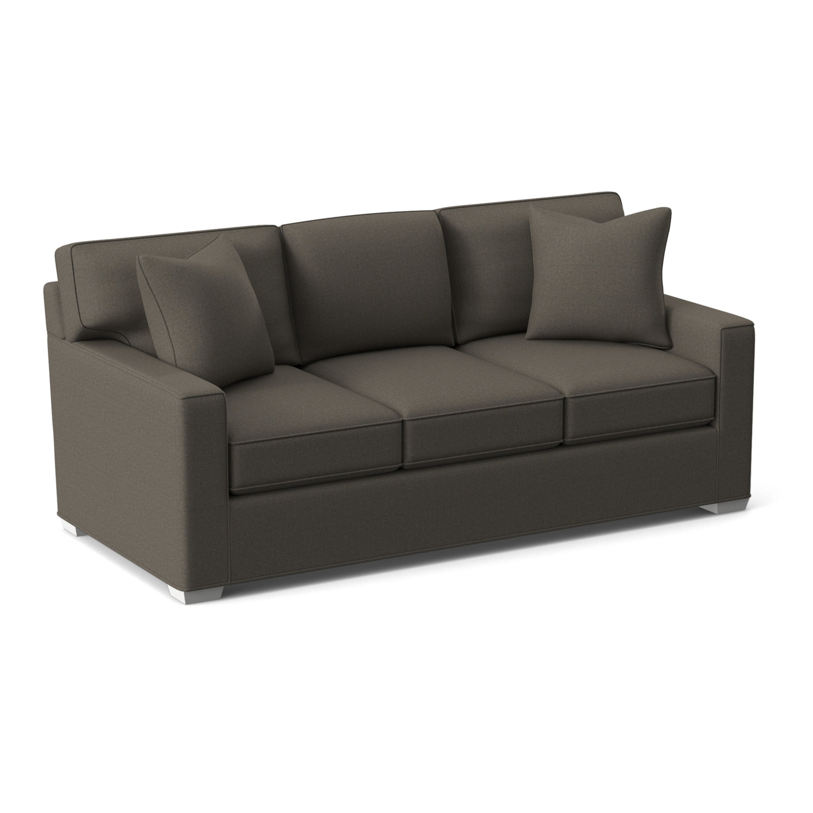 Gramercy Park 81'' Upholstered Sofa, Gray Sugar Performance; 0863-84, Frost White Finish