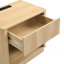 Table de chevet avec prise et port USB, table de chevet moderne avec station de charge et tiroir de rangement, design moderne pour petits espaces, couleur naturelle