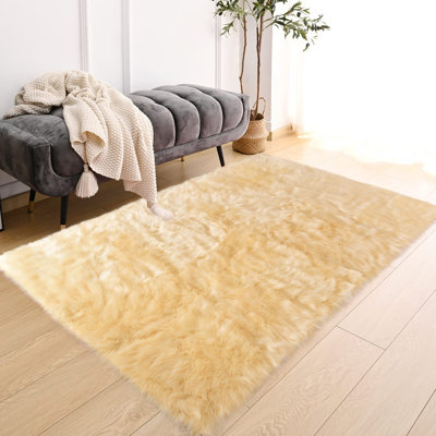 Chastyn Faux Sheepskin Indoor Rug