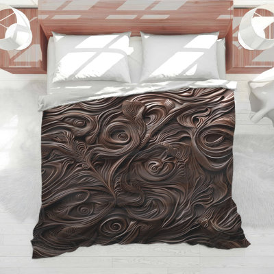 Intricate Brown Swirls Comforter