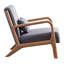 Hertford 26" Wide Mid Century Upholstered Solid Wood Accent Chair with an Extra Pillow-1626732415