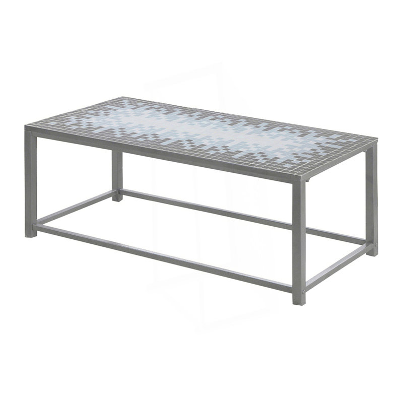 Table basse, table d'appoint à carreaux, Gris