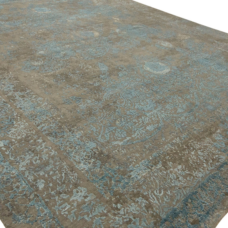 Hand Knotted Area Rug, Rectangle 3' x 5'