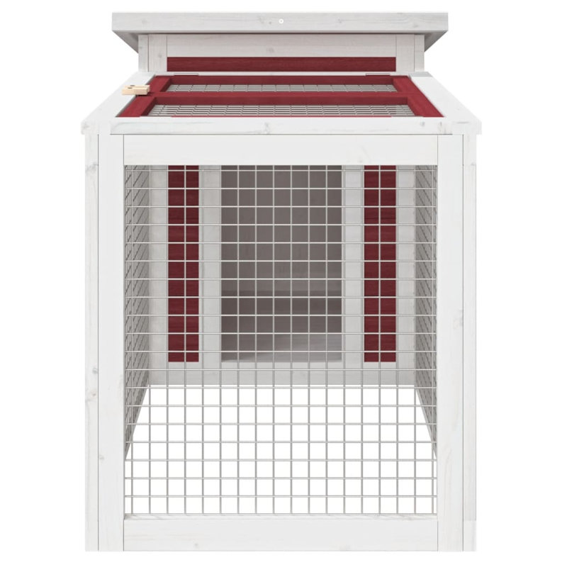 Pembroke Weather Resistant Rabbit Hutch, Mocha/White