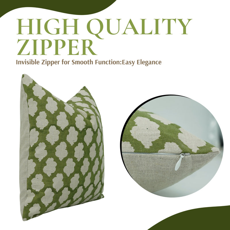 Housse de coussin Fabividine avec motif floral Boho Home Accent Soft Taie d'oreiller salon Ruatic Block Print Case (Badal)