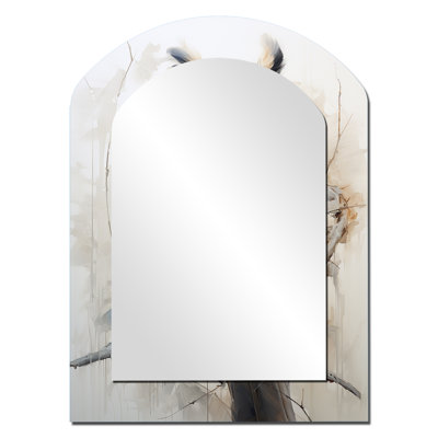 Miroir mural Wise And Watchful Majestic Owl I - Beige