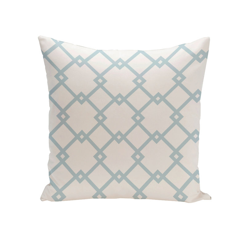 Housse de coussin carré et insert, 26 po x 26 po, Blanc / glaçon, Mélange de duvet