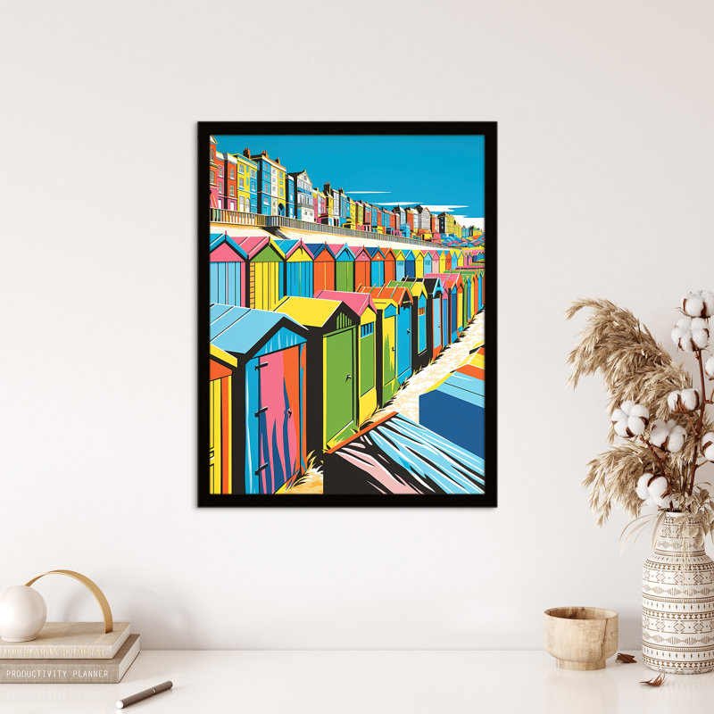 Beneath The Promenade Life By The Beach Bright - Single Picture Frame Print