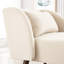 Chaise longue tendance en velours beige avec méridienne luxueuse en velours beige et rembourrage haut-209943050