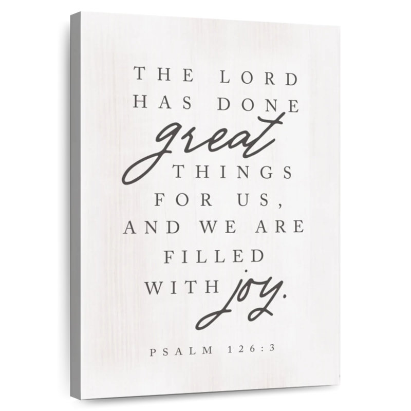 Tergel «The Lord Has Done Great», H 30 po x l 20 po