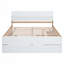 Structure de lit double avec lit gigogne simple et 2 tiroirs-118546443