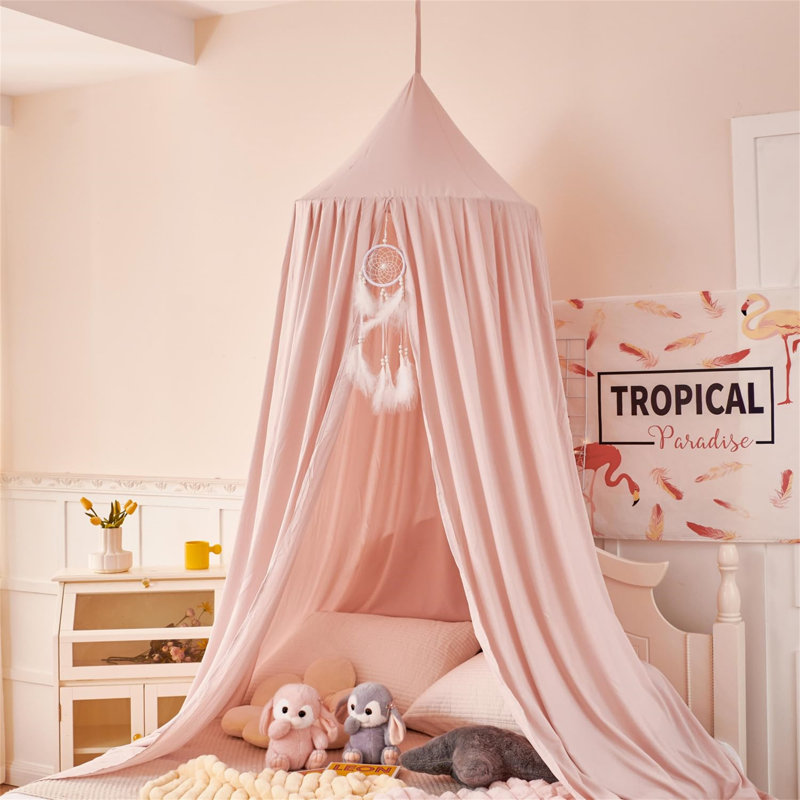 Alexiss Polyester Bed Canopy, Pink