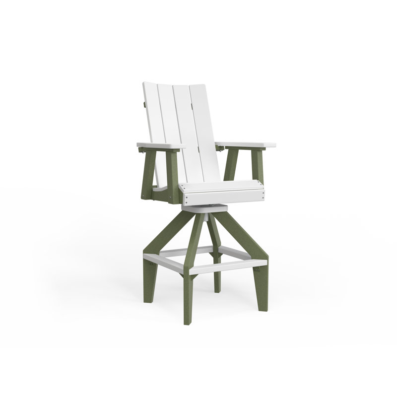 SOL Outdoor Bar Stool, Slate, White
