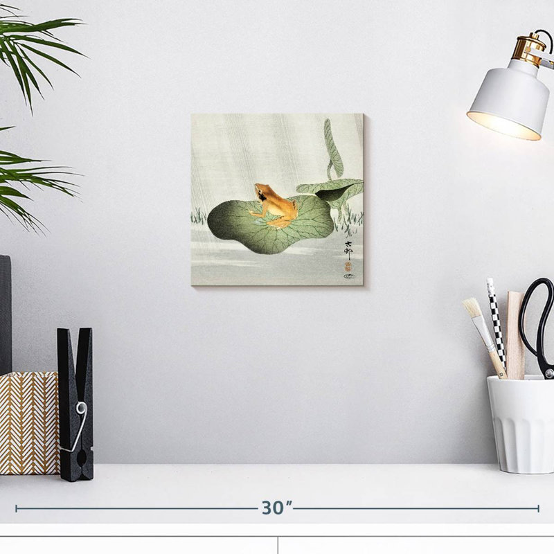 Brampt Frog On Lotus Leaf, 10" H x 10" W