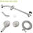 5" Multi Function Shower Head In Brushed Nickel With Adjustable Slide Bar - 5 Spray Patterns For Handheld And Settings Comfortable Bath