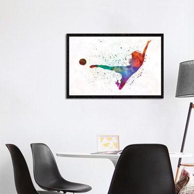 Woman Soccer Player 02 by Paul Rommer - Painting on Canvas