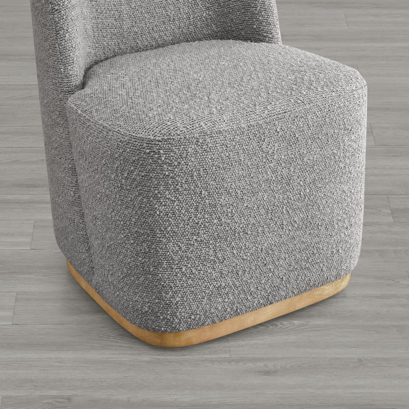 Chaises de salle à manger rembourrées Geelt, Polyester gris