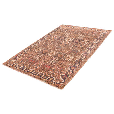 Tapis unique en laine brun de 7 pi 1 po x 10 pi Renaldas