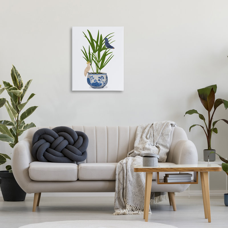 «Cockatiels on Planter» par Fab Funky, H 30 po x l 24 po