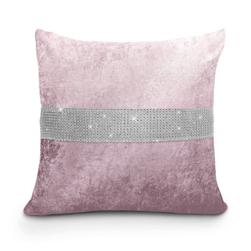 Liebel Stunning Ombre Velvet Tonal Cushion, Pink
