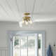 Breena 3 Light Glass Semi Flush Mount