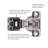 Concealed Self-Closing Hinges 1/2" overlay Face Frame Self-Close - Polished Nickel - Cabinet Door Hinges (Set of 2)-124944143