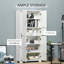 Garde-manger industriel blanc avec placard et tablettes