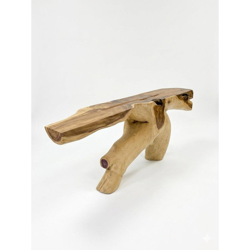 Natural Wood Reclaimed Root Console Table