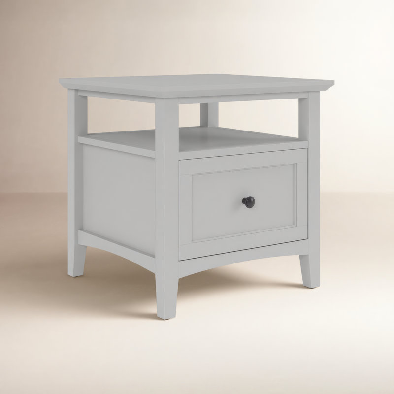Table de bout carrée Grace, Gris