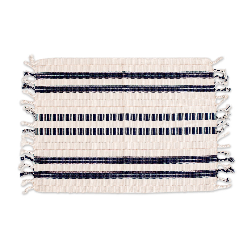 Ensemble de 4 napperons en coton Novica