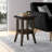 Arees Round End Table w/ Tapered Legs & One Shelf