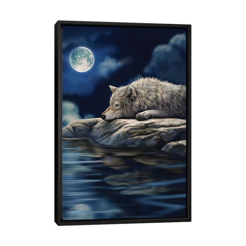« quiet reflection », impression sur toile, H 26 po x l 18 po x P 1,5 po, Toile avec cadre noir