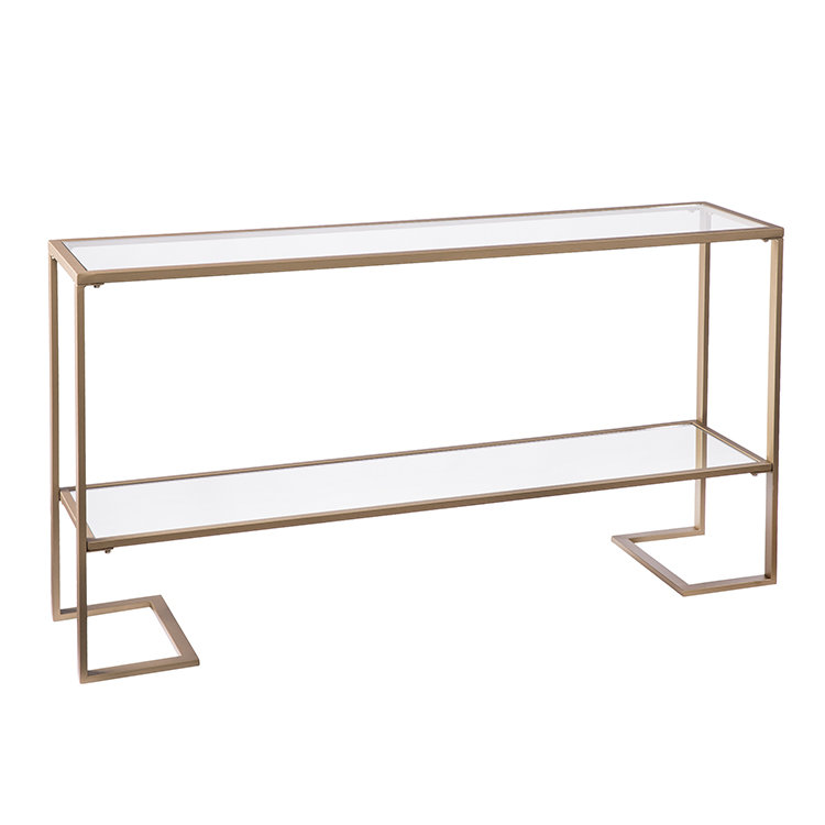 Luisdavid 52'' Glass Top Console Table