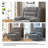 Ameiah Upholstered Gray Chenille Manual Push Back Recliner Chair with Wingback-2142826886