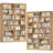 84" Tall Double Wide Bookshelf 7-Tier Bookcase with 28 Storage Cubes, Large Capacity Shelving Unit for Books & Decor, (Set of 2)-1432080140