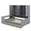 Lit de jour en bois avec trois tiroirs, armoire, bureau et tablettes-929403554-929403552