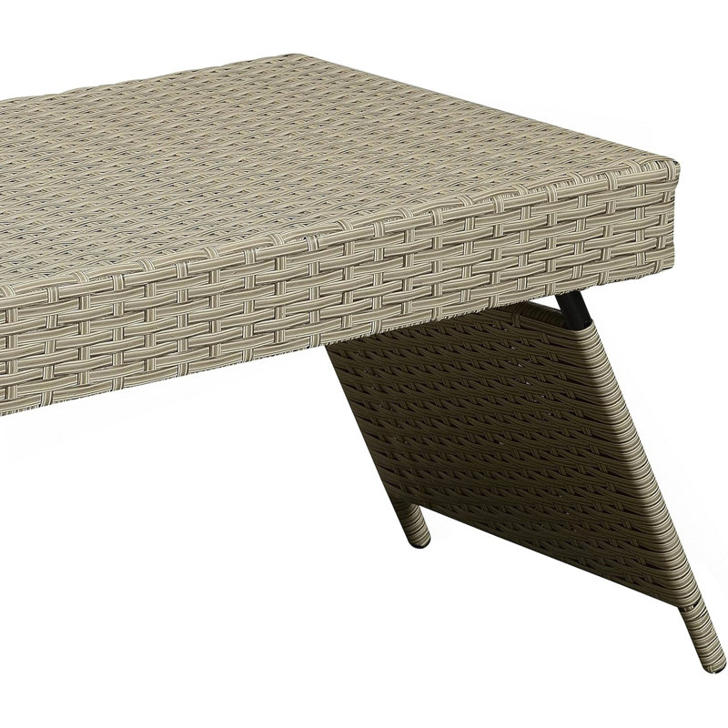 Table portative pliante en osier, gris, Gris