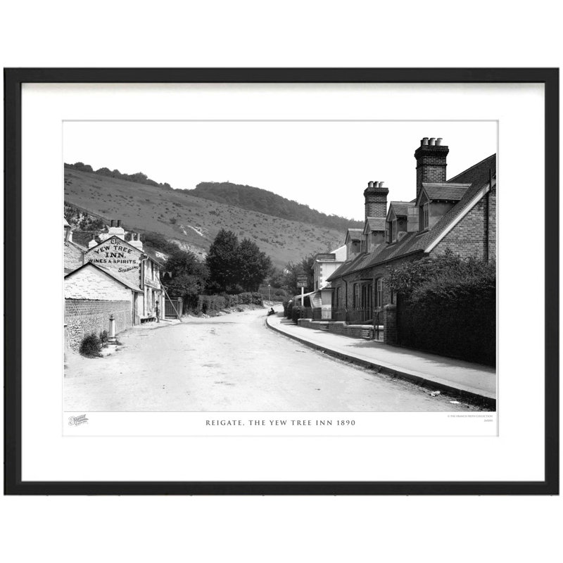 Reigate, The Yew Tree Inn 1890 by Francis Frith - Single Picture Frame Print, 28cm H x 36cm W x 2.3cm D