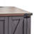 Farmhouse Barn Doors End Table With Charging Station And Adjustable Shelf For Versatile Use-1515230829