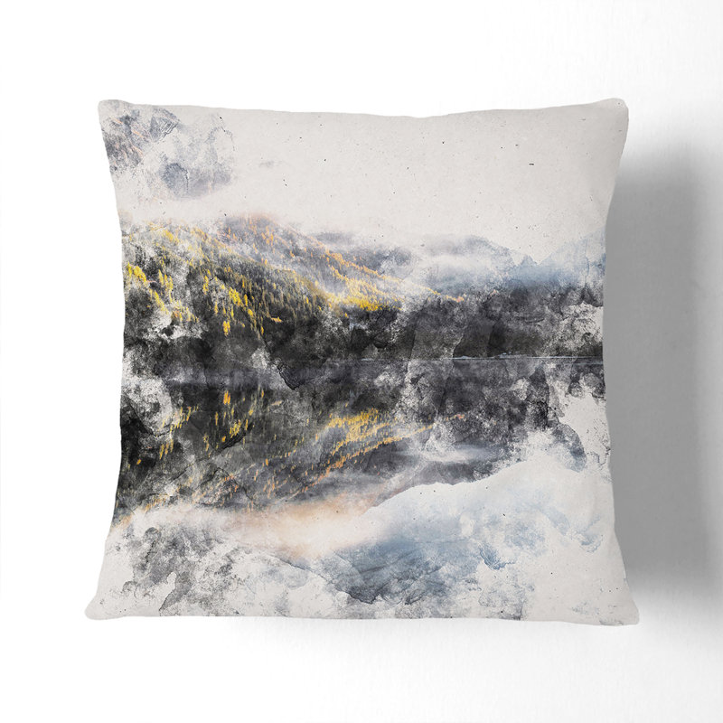 Square Cushion, 40cm H x 40cm W x 15cm D, Stone