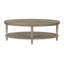 Table basse ovale avec tablette