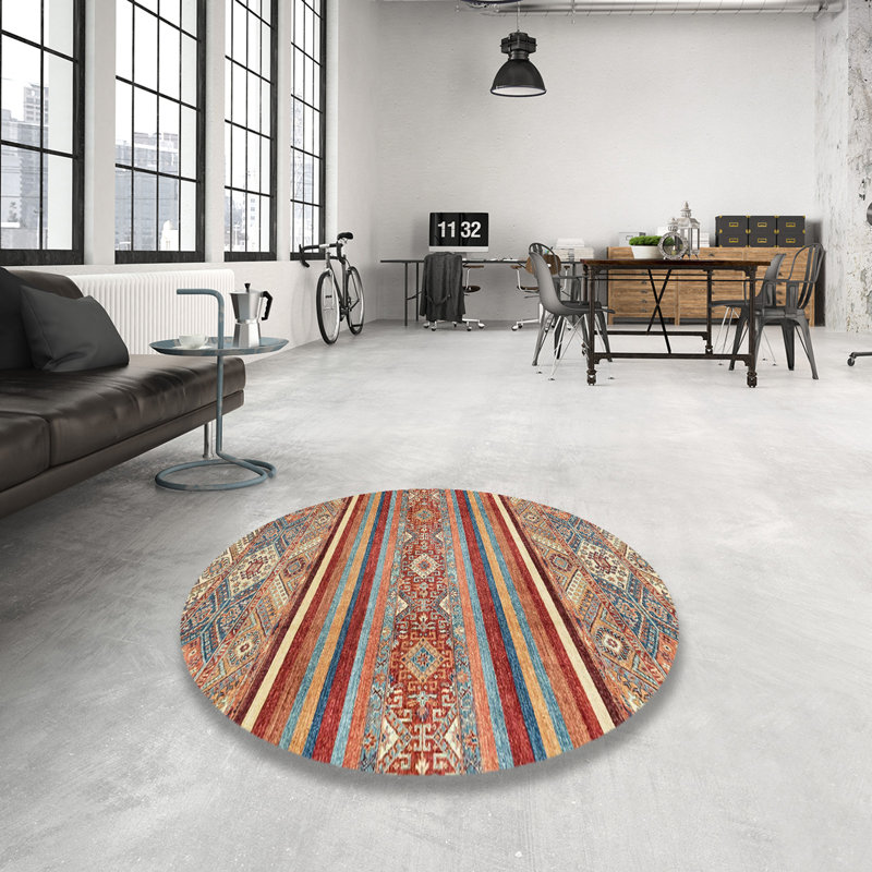 Abstract Indoor Rug, Round 8'