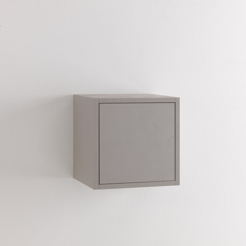 Bernice Square Cube Shelf with Adjustable Shelves, Light Grey